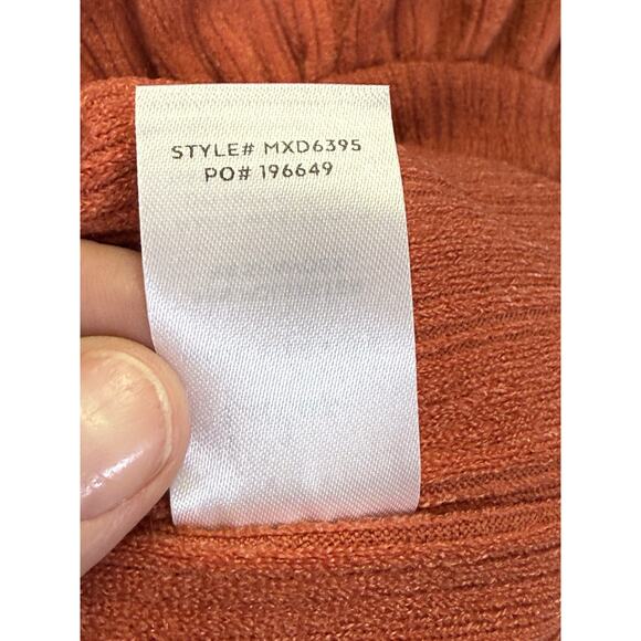 NWT Lulus Rust Ribbed Bubble-Hem Mini Dress Sz XL See Measurements In Photos - Picture 8 of 11